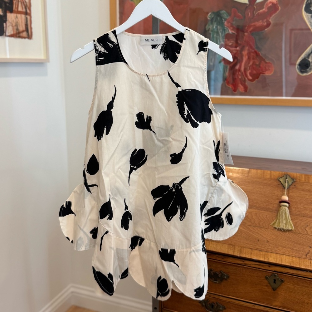 MEIMEIJ falling floral blouse - ivory